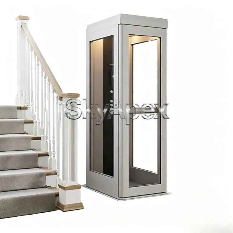 New 2 Floor Indoor Small Hydraulic Elevator Double Deck Lift Suitable For 3 To 4 Floors Household Villa Elevator CE Certified