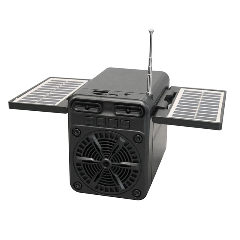 

Solar Emergency Charging FM Radio Multifunctional Bluetooth Speaker TF Card U Disk Playback With 18650 Battery