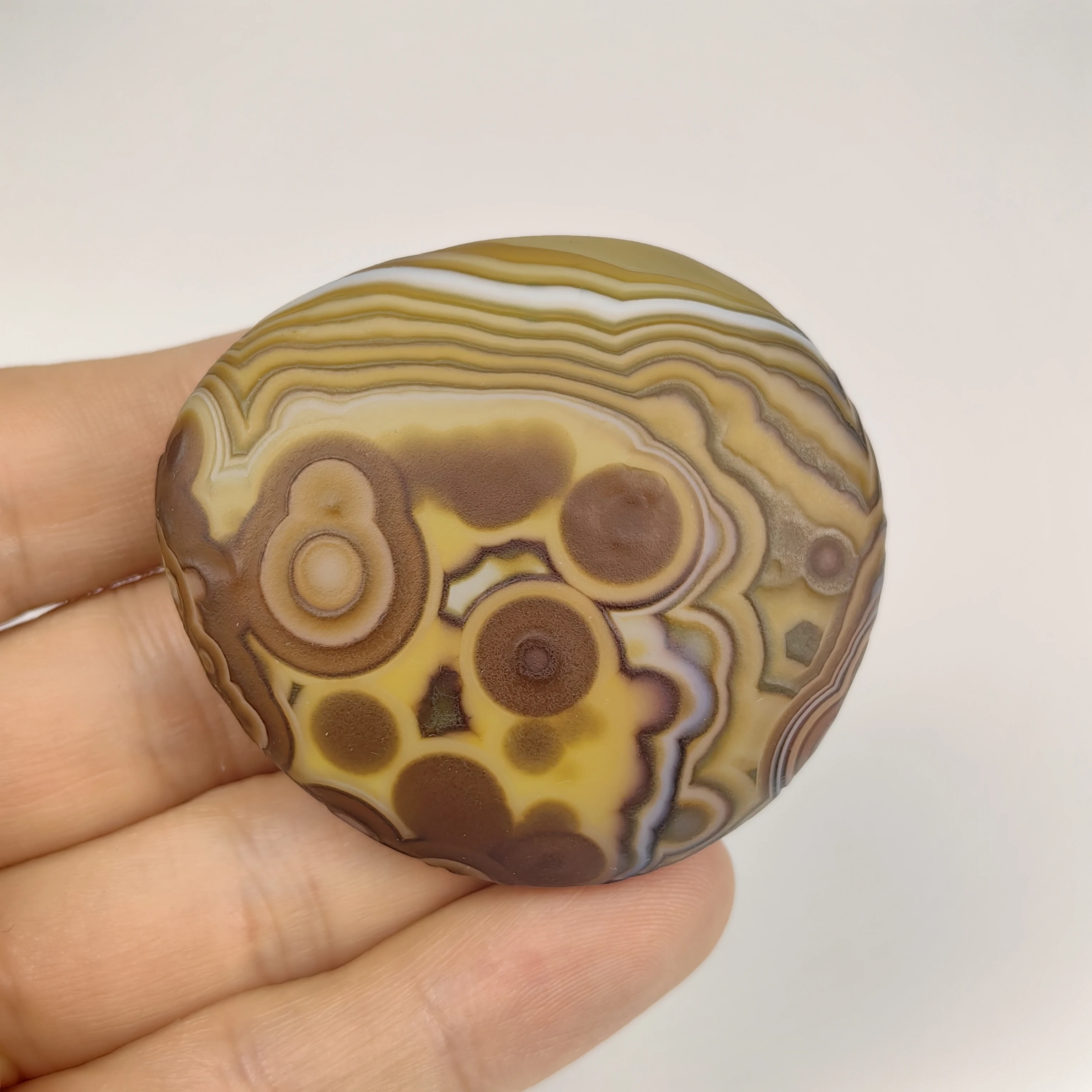 All-natura Divine Eye Agate Wishing Agate Rough Stone for Attract Wealth Good Luck Ward Off Evil Amulet Jewelry Palm Stone Gift