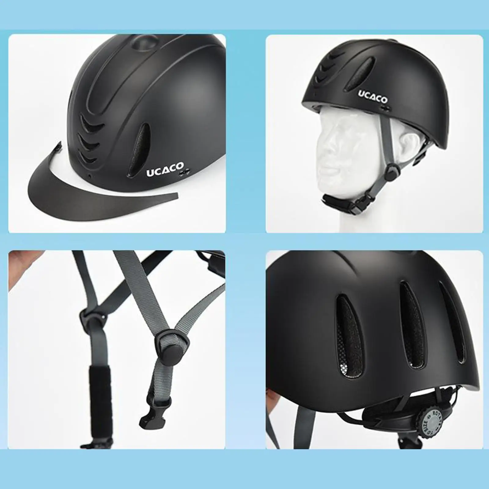 

Horseback Riding Helmet Lightweight Protective Head Cap Equestrian Helmet for Youth and Adult Riders