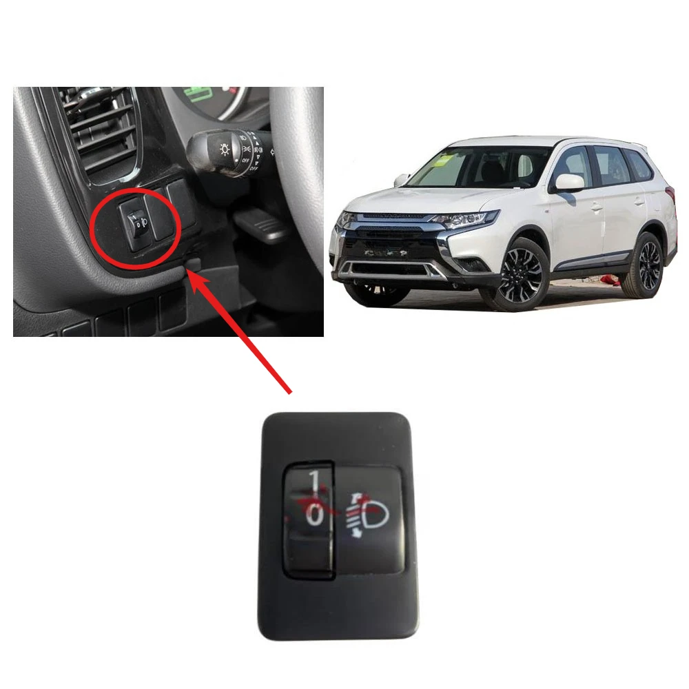 

1 Piece Headlight Switch for Outlander GG Front Lamp Button for Height Adjuster for Airtrek GF Head Lamp Adjustment Switch