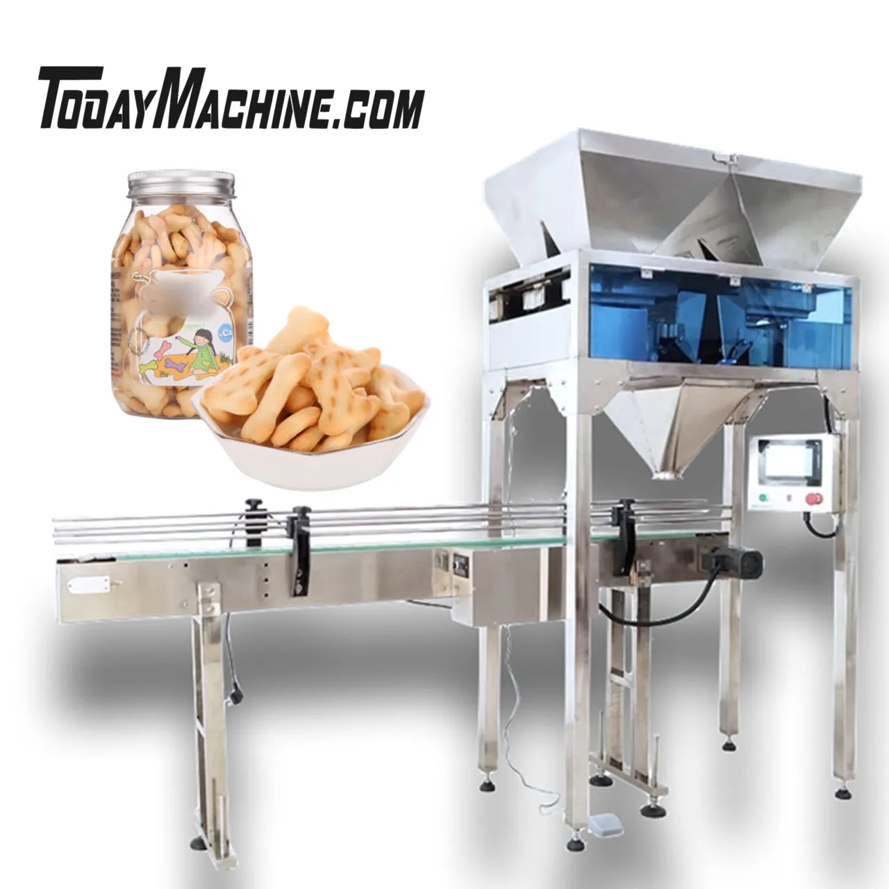 Candy Dry Fruit Nuts Snacks Biscuit Food Granule Bottle Jar Filling Machine