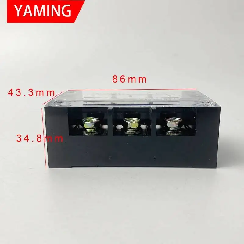 2pcs TBC-1003 100A 3P 600V 6 Screws Connector Terminal Block Board Wire Wiring Connectors Fixed Terminals Group Pin Header