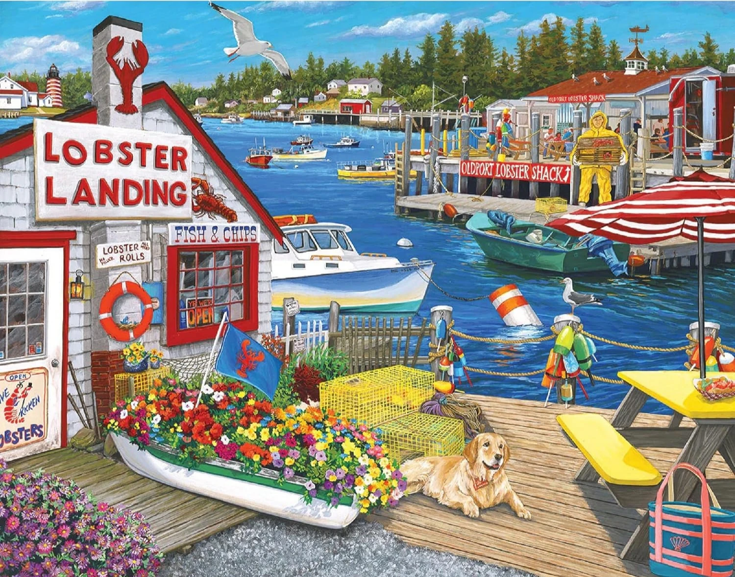 

1000/500/300/120 Pieces Harbor Seadog Jigsaw Puzzles for Adults Home Decor Challenging Family Fun Educational Toys Game Night
