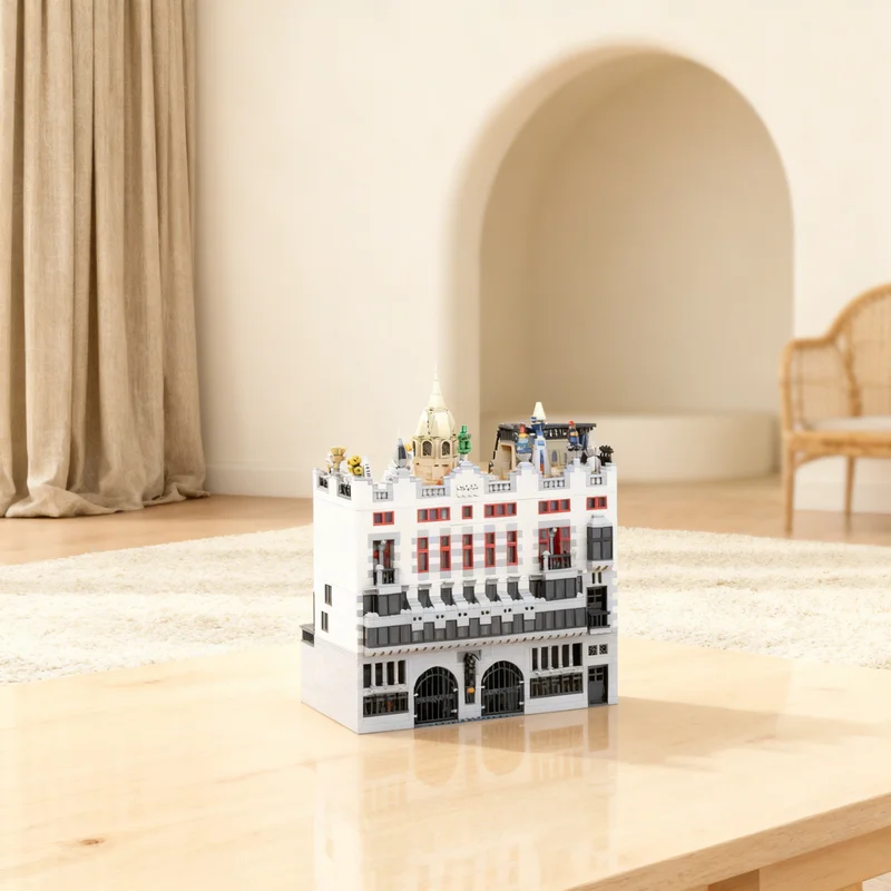 

6747 деталей MOC: Модульная модель дворца Г. Эл. Гюэль (Палау), архитектурный конструктор, игрушка, рождественский подарок, кирпичики для детей, сделай сам