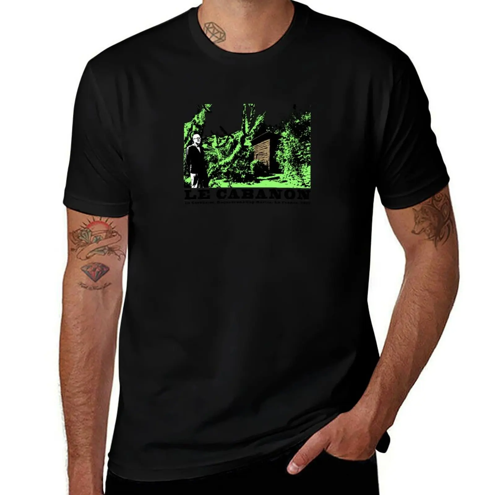Le Corbusier Cabanon Vintage Architecture T shirt T-Shirt t shirts for man slim fit T-Shirt