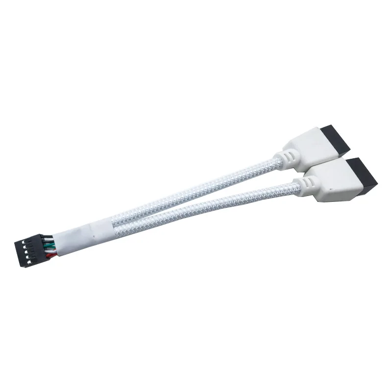 JavicTech Motherboard USB Splitter 9 Pin Header Cable, USB 2.0 Header Splitter for PC Computer Internal Motherboard USB Hub