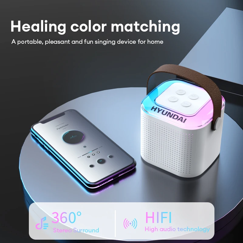 Choice HYUNDAI S13 Mini Bluetooth Wireless Speaker Colorful TF Card USB Subwoofer Portable Music Sound Home Theater Box Desktop