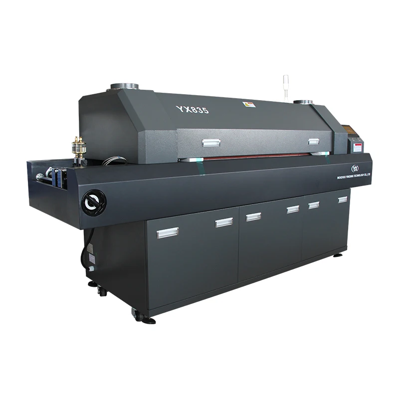 Giá Rẻ Hải Quan Thuế Reflow Hàn Owen Máy YX835 Với 8 Vùng Lên 4 Xuống 4 Làm Nóng Gắp Và Nơi Hội dây Chuyền Sản Xuất