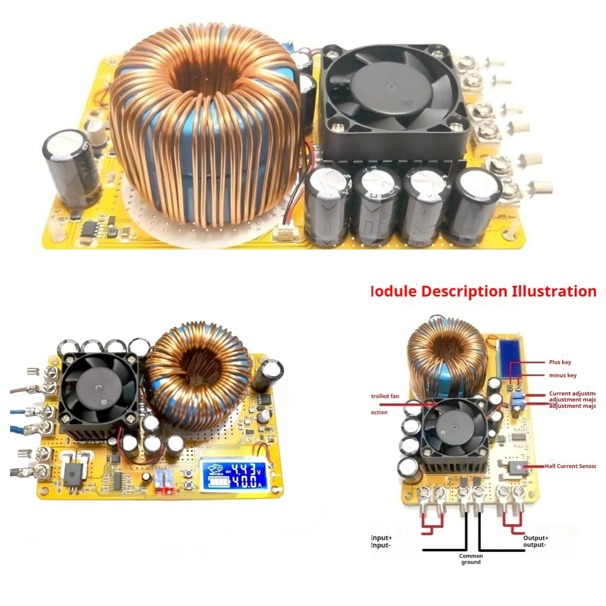 

Регулируемый модуль питания постоянного тока высокой мощности с постоянным напряжением и током, ЖК-экран с двойным дисплеем напряжения и тока