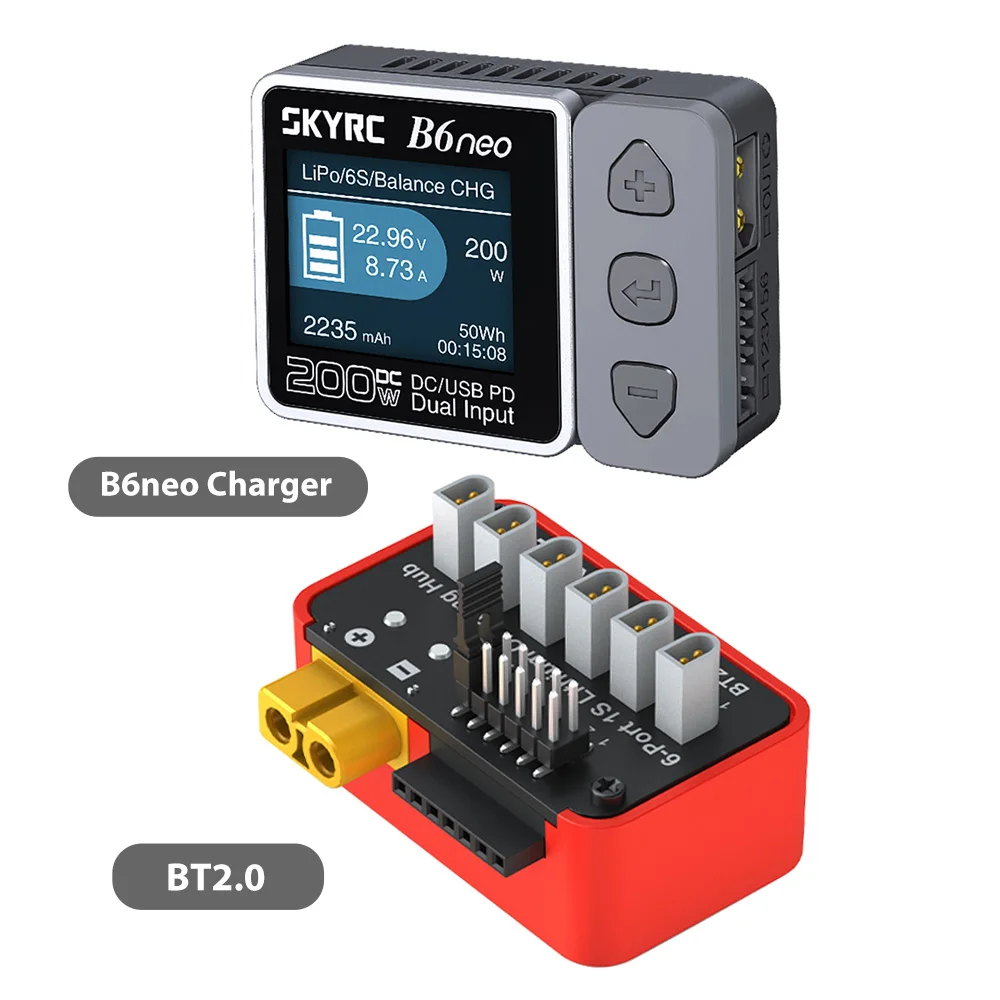 

SKYRC Battery Charging Hub OSH 6-Port 1S Battery Charging Hub For LiPo LiFe Li-ion LiHV Support B6neo B6ACneo B6neo+ B6neo 2