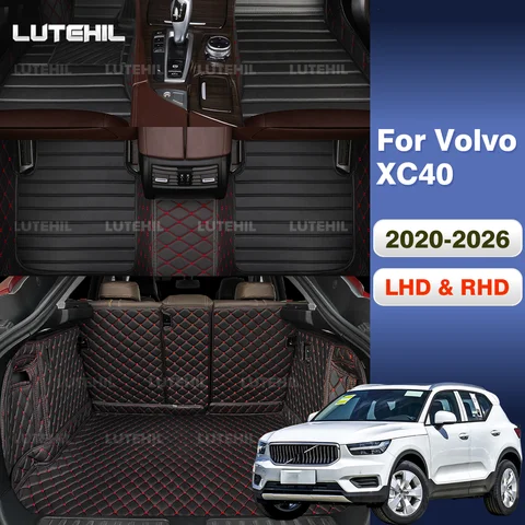 Car Floor Mats For Volvo XC40 2020-2026 25 24 23 22 Trunk Mat Cargo Liner Protection Carpet Custom Floor Liners Accessories