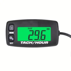 Tach Hour Meter  Digital Tachometer Engine Resettable Maintenace Alert RPM Hour Meters  for Motor Chainsaws Boats ATV