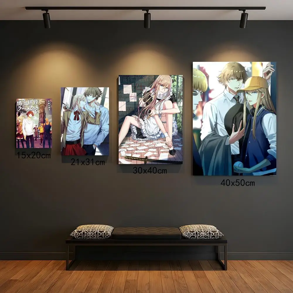 anime H-Hakata Tonkotsu Ramens-S Painting Calligraphy Elegant Botanical Decor for Living Room Modern Interior Design