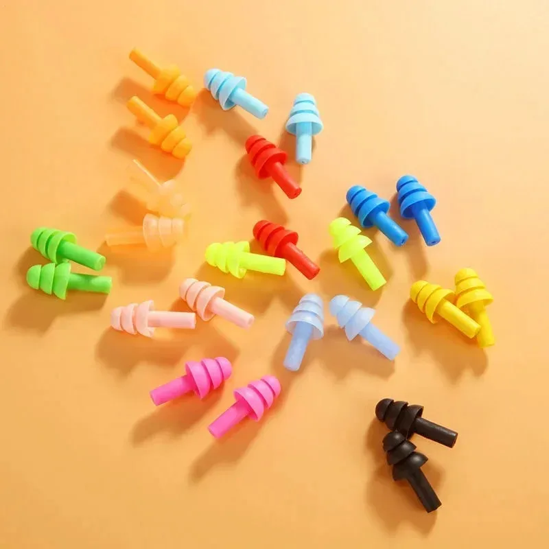 20-160pcs Ear Plugs Sound insulation Waterproof Silicone Ear Protection Earplugs Anti-noise Sleeping Plug For Noise Reduction