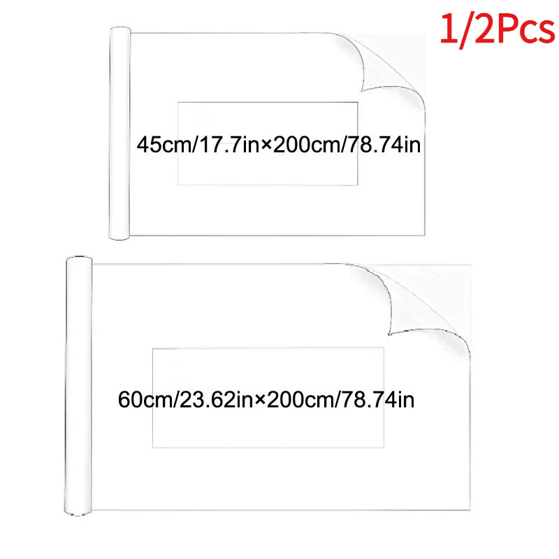 1/2Pcs New Electrostatic Whiteboard Sticker Reusable PP Teaching Graffiti Drawing Board Removable Household Erasable Whiteboard.