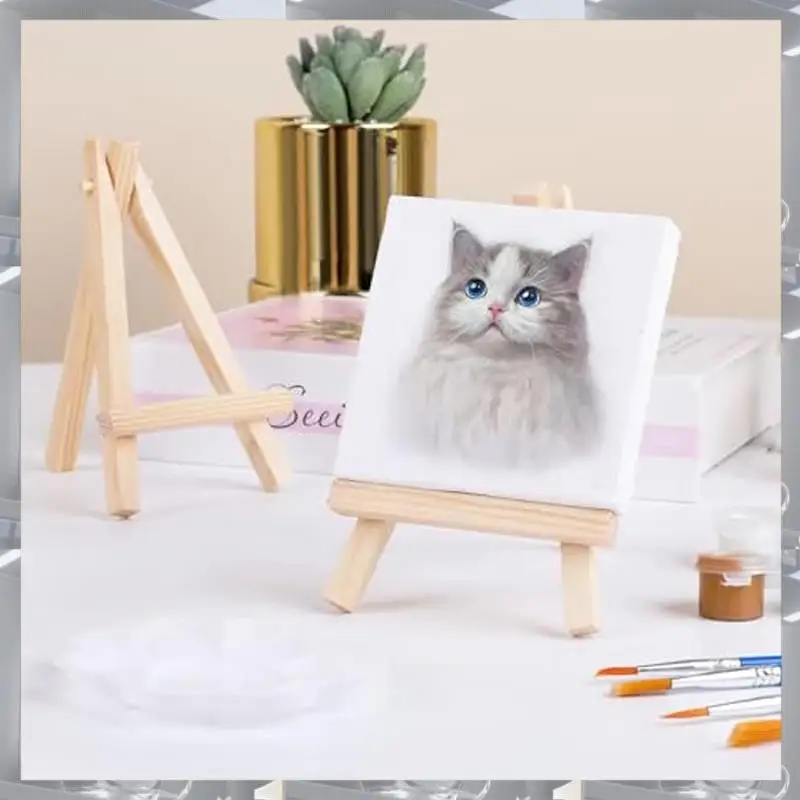 Hot Selling-80Pcs 5 Inch Wooden Easel. Business Cards, Display Photos, Small Canvases, Classroom DIY Arts And Crafts,80Pcs 5 Inc