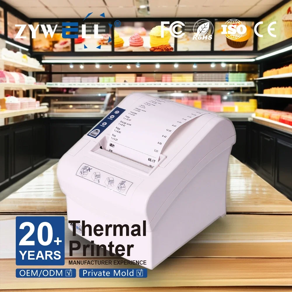 

Пользовательский логотип 80 мм, маленький Термальный чековый принтер для супермаркетов, ресторанов, чеков, Pos-принтер