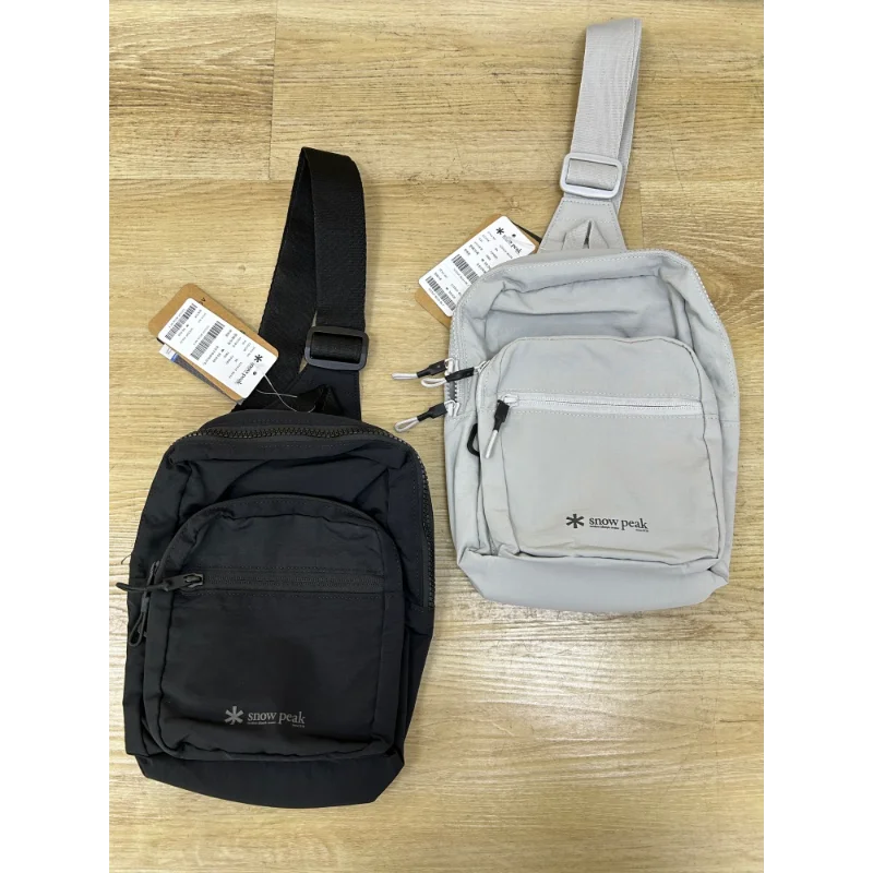 snow peak 5L Crossbody Bag Classic Unisex Shoulder Bag Lightweight Chest Bag Casual Daily Commuter Streetwear Handbag Men Women