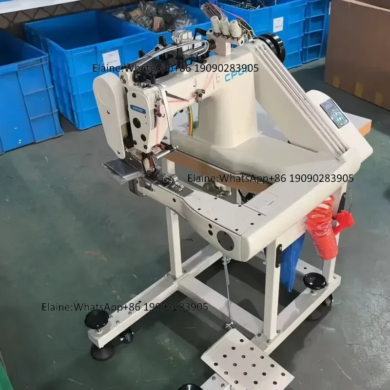 CM-J9588 Economical Type Three-needle Thick Material Auto Feed off the Cylinder Arm Machine Automatic Clamping Machine