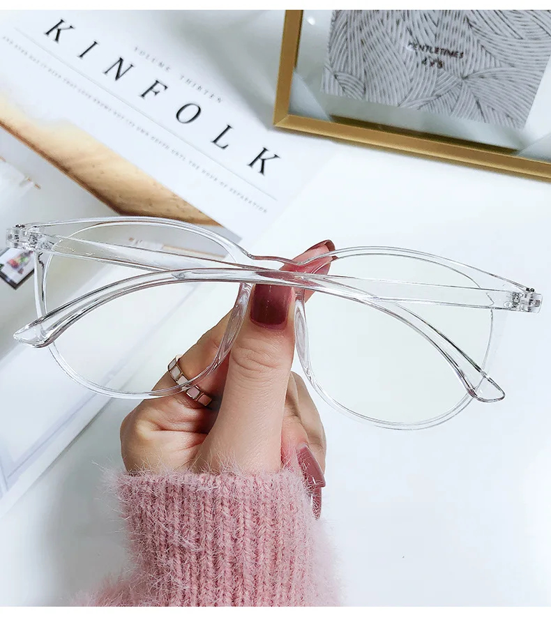Neue Lesebrille mit großem Rahmen, Anti-Blaulicht-Brillengestell, frischer und einfacher Stil – Detail 8