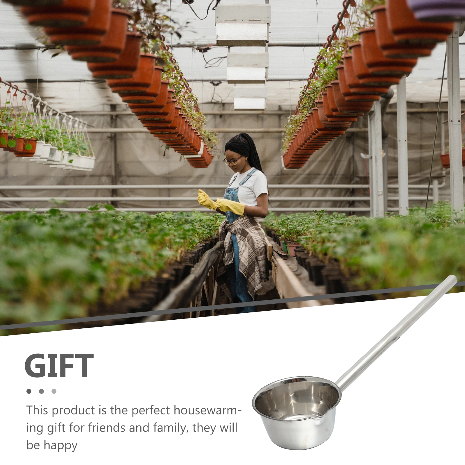 

Extended Handle Ladle Large Water Scoop Stainless Steel Soup Kitchen Gadgets Home Cooking Long Life