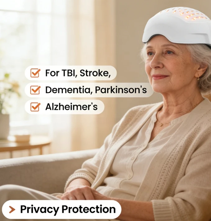 Motor Function Recovery Light Helmet for Stroke & TBI Rehabilitation, 12-Zone Independent Control for Targeted Brain Stimulation