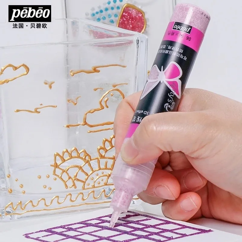 

Pebeo 25ml 1pcs flash glass acrylic paint paint sunscreen translucent water-based pigment DIY glass ceramic painting pigment