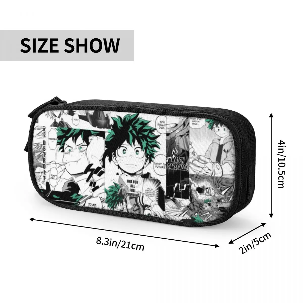 Imagem -06 - Hero Academia Deku Lápis Cases Manga Lápis Cases Pen Box Grandes Bolsas de Armazenamento Suprimentos Zipper Papelaria my