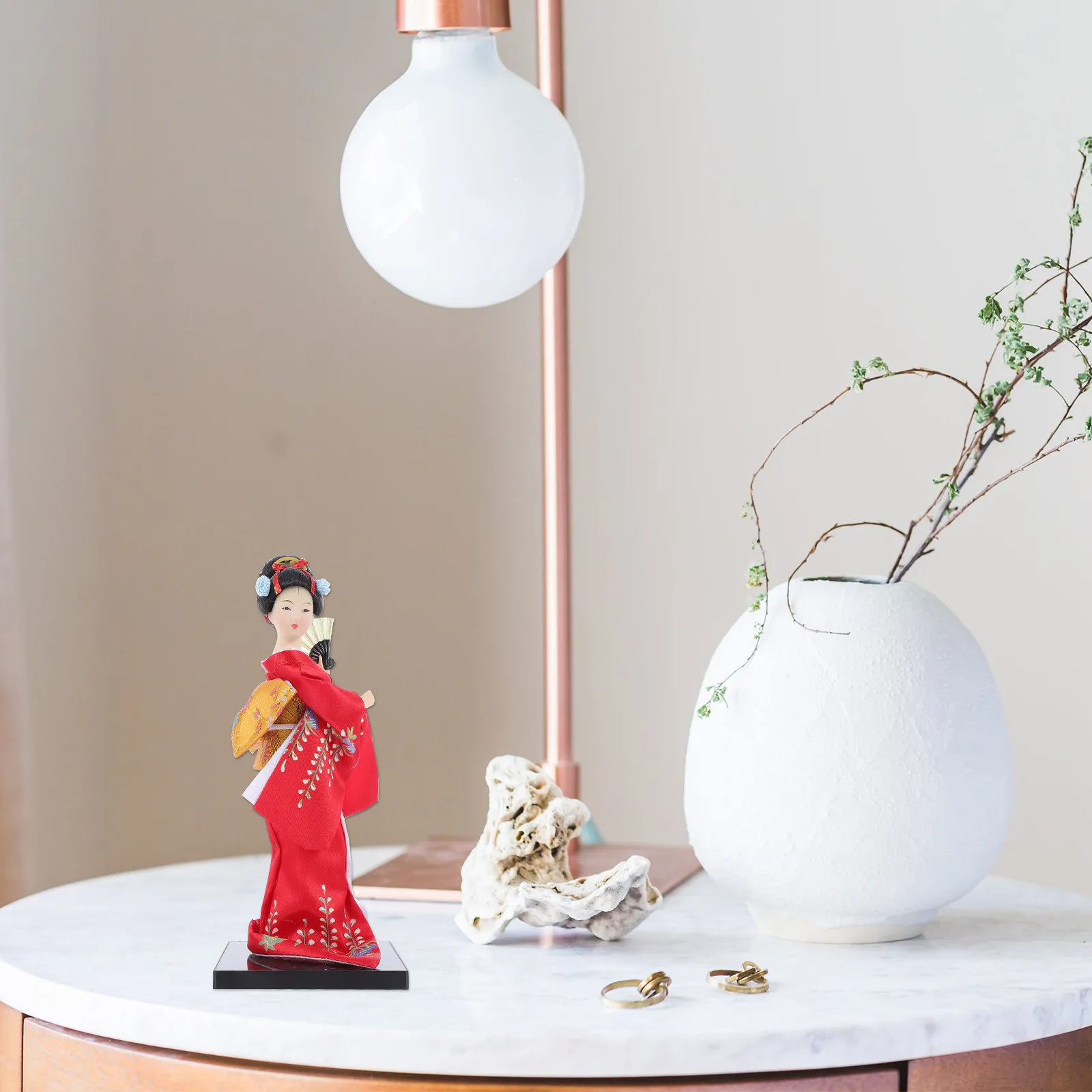 

1Pcs Japanese Style Geisha Ornament Handmade Eco Friendly Lightweight Home Decor Desktop Decoration for Living Room Bedroom