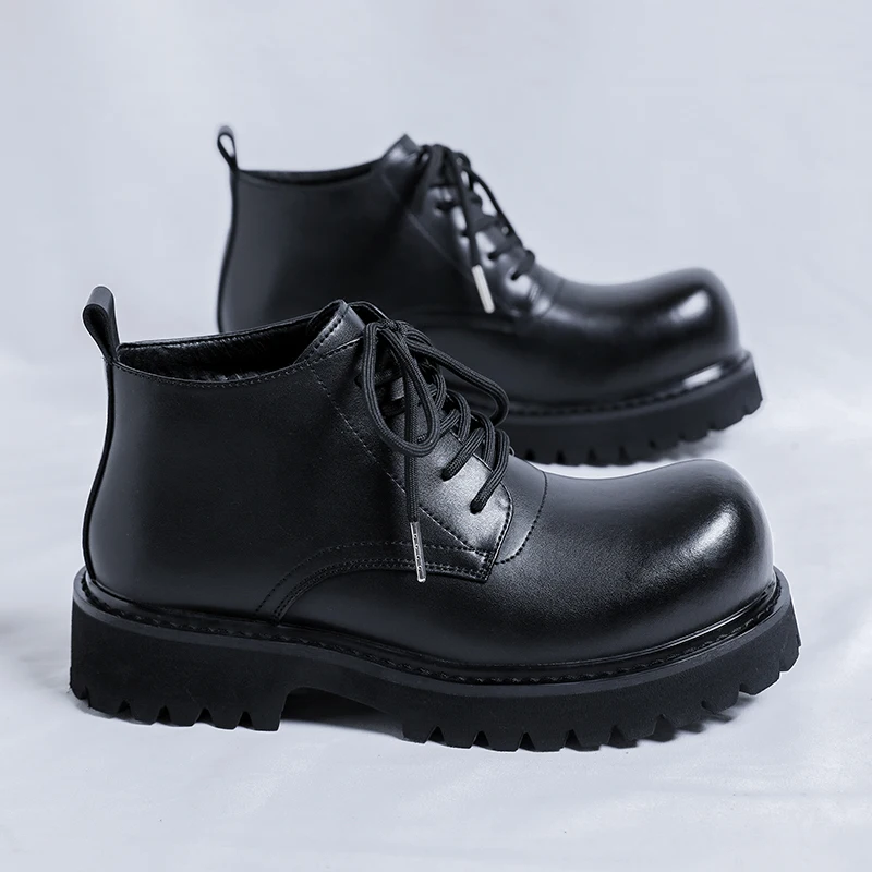 Hight Quality 2024 S/A New British Style Patent Leather Shoes For Men\'s Black Hombre Daily Casual Dress Height Increasing Shoes