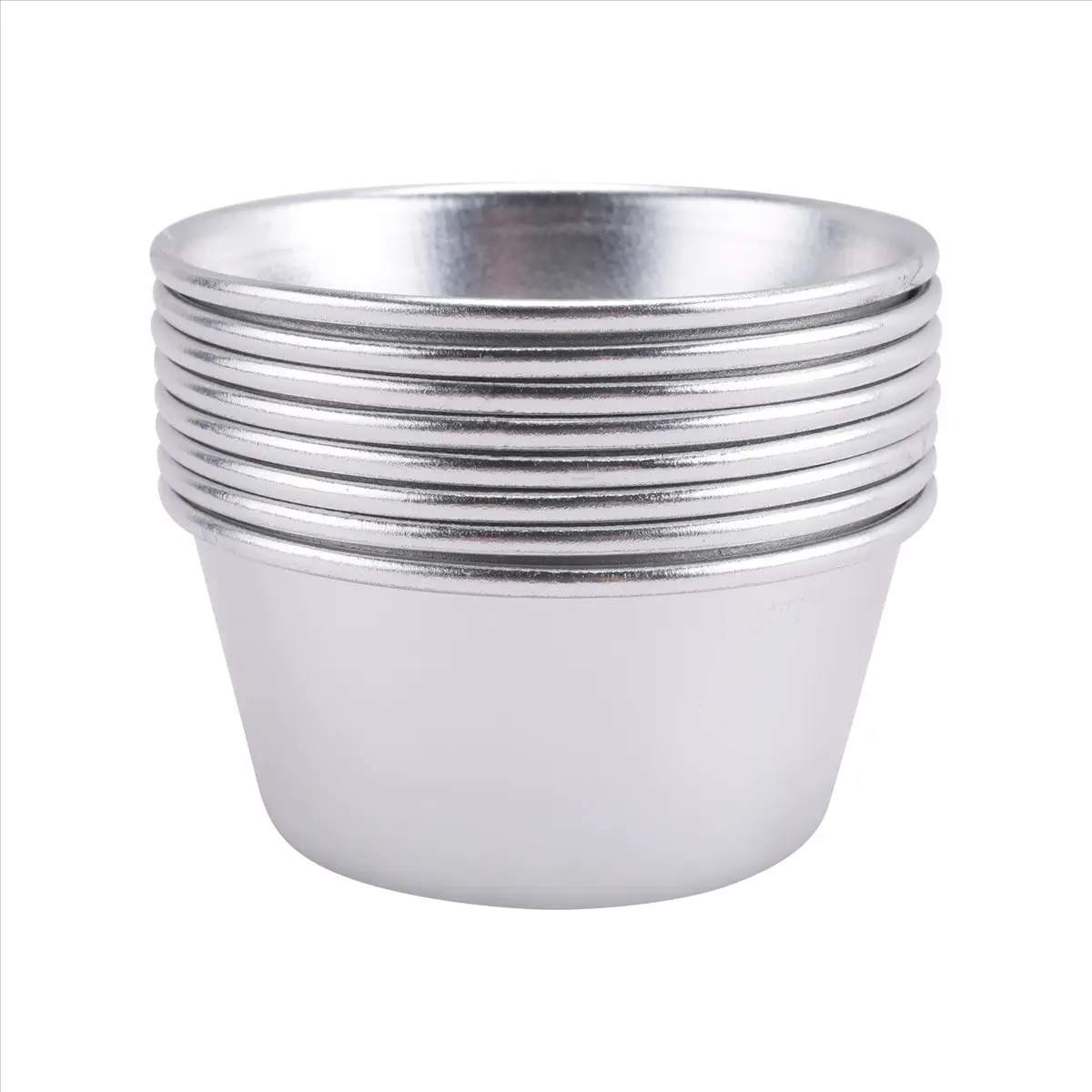 ABZF 2026 8 Pieces Individual Molds Pudding Molds Cups Mini Chocolate Molten Pans Non-Stick Cupcake Cake Cookie Pudding Mold