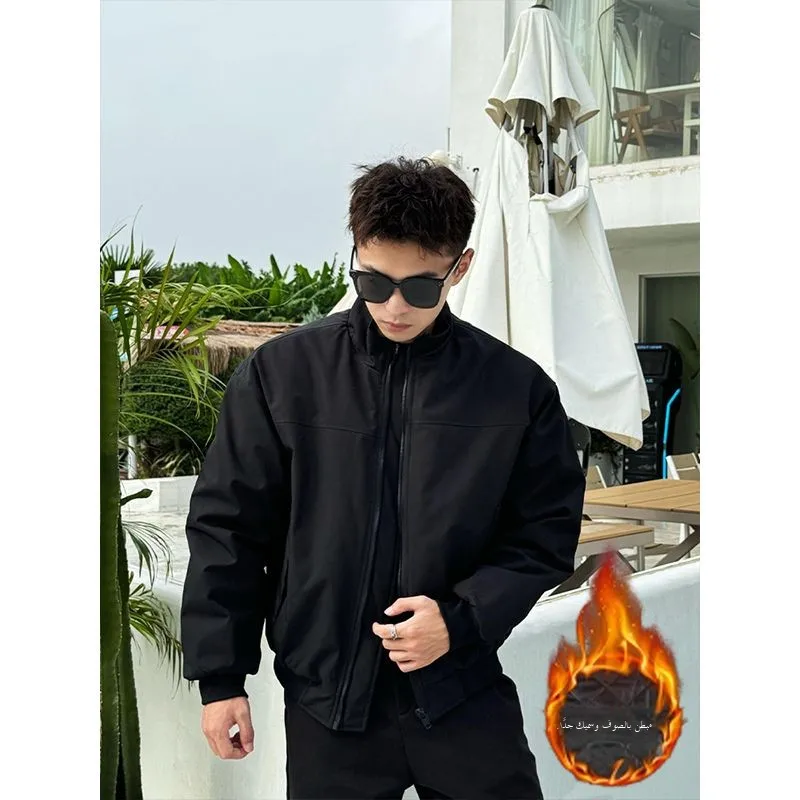 

Свободное мужское повседневное пальто для пилота American Sle Baseball Jaet CleanFit Trendy и Haome ort Cotton Jaet для молодежи