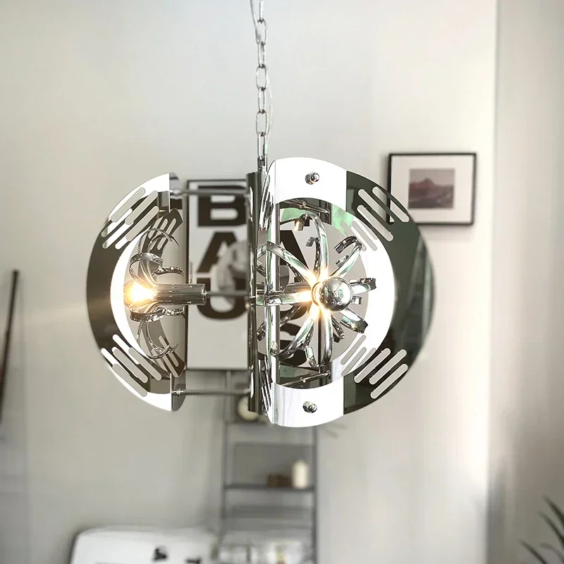 Stainless Steel Flowers, Medieval 60s Space Age Chandeliers Living Room Simple Modern Bedroom Dining Light 펜던트조명лампа