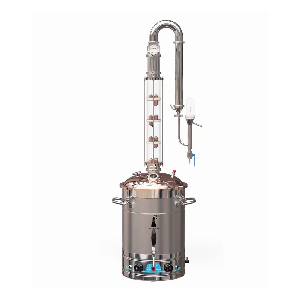 Copper Distillation Column Spirit Alembic Distiller Alcohol Distilling Equipment Vodka Still Wine Making Machine