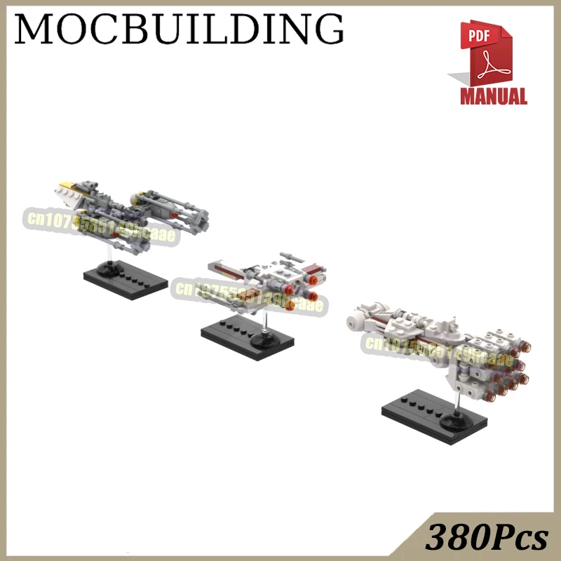 Mini Spaceship Space Movie Aircraft MOC Building Block Bricks DIY Star-Planed Construction Toys Birthday Gift for Boys Girls