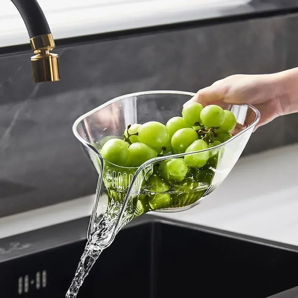 

Multi functional drainage basket rice washing fruit vegetable storage basket fruit washing tray kitchen vegetable washing basin