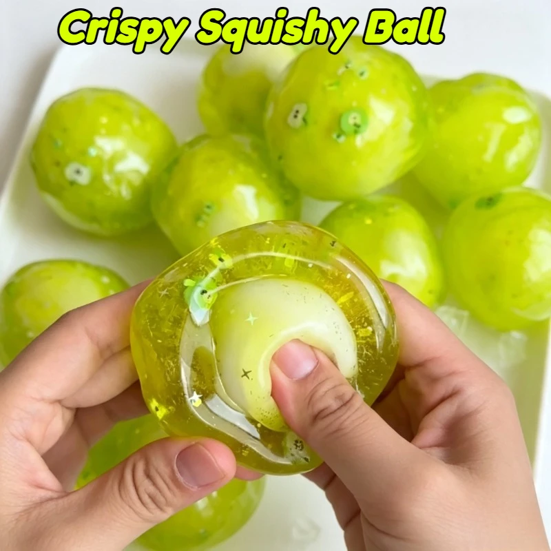 Crispy Squishy Ball Cracking Wax Crunchy Shatter Stress Ball ASMR Sound Anti Stress Relief Fidget Toys Squeeze Toy for Adults