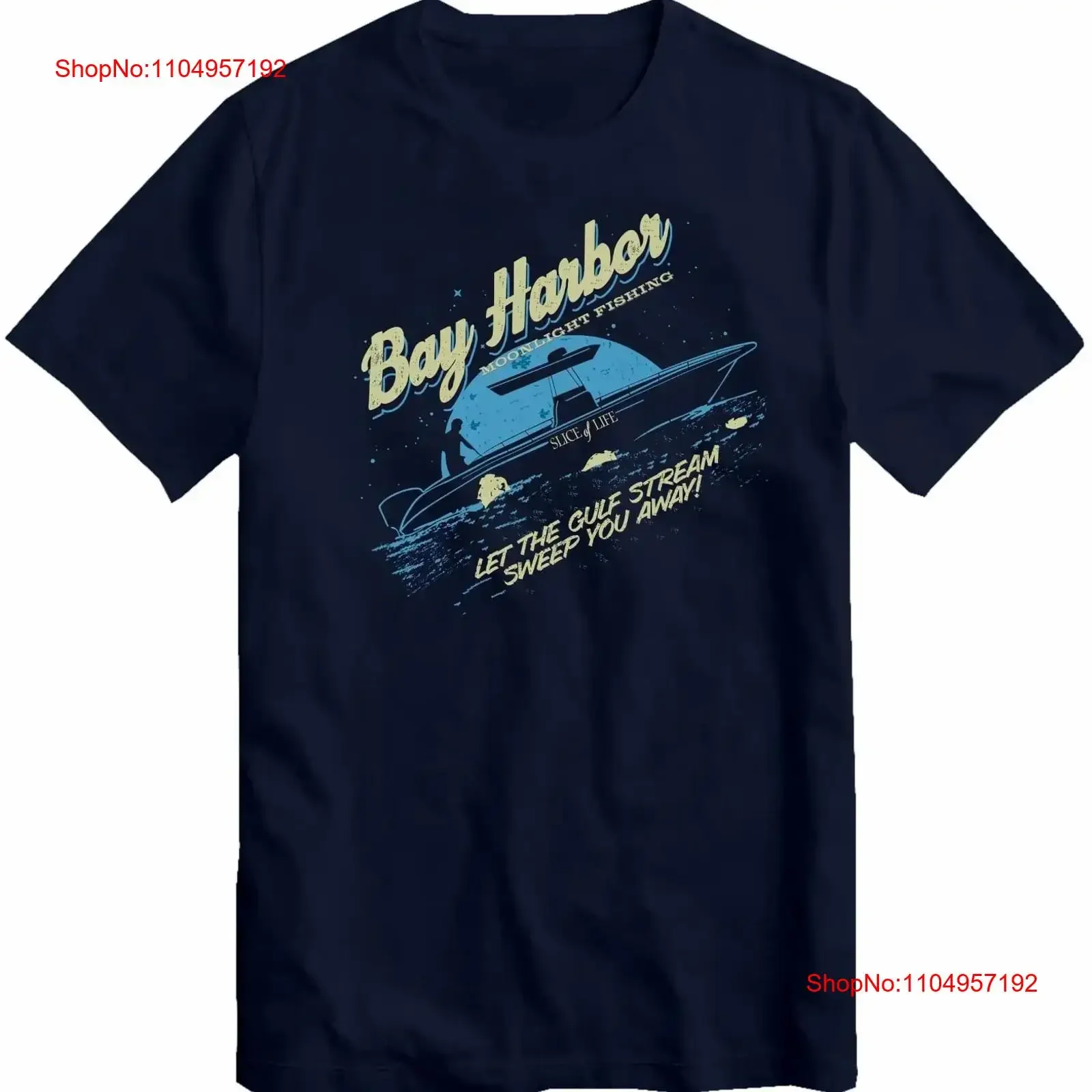 Bay Harbour Barco Viajes Camiseta Dexter Morgan Slice of Life Serie de TV vintage Lavado Ropa de diseñador versátil Moda elegante
