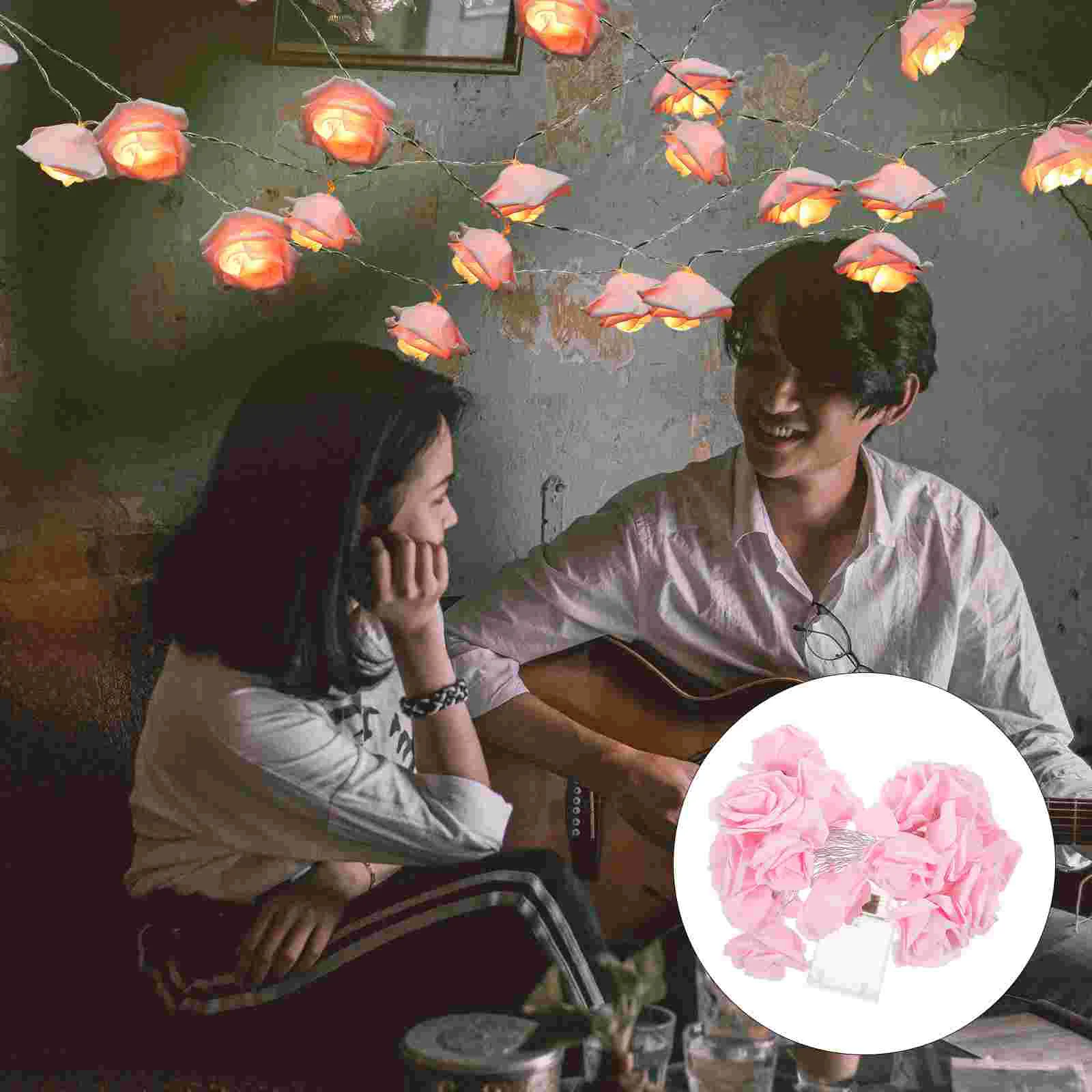 

Operated Rose String Light 20 LEDs Rose Flower Fairy Light Romantic Rose Lamp Flower String Light