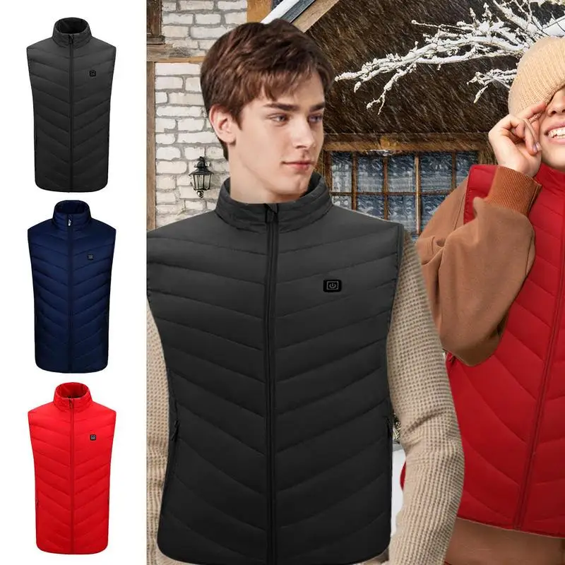 Electric Vest Electric Warm Vest 9 Heating Zones USB Heating Vest For Men Women Smart Electric Lightweight Heated Jacket For