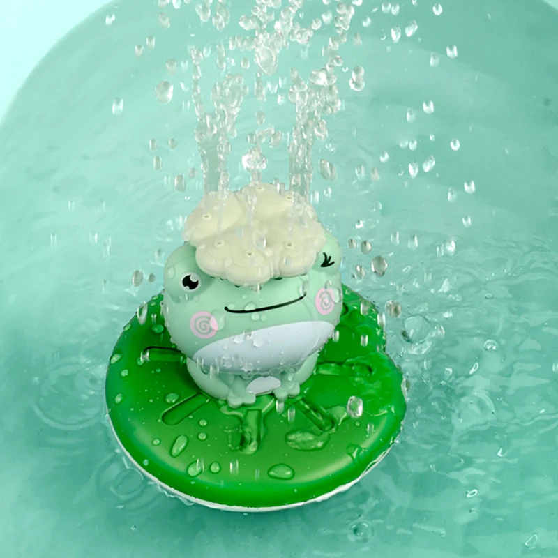 Bath Toys Electric Spray Water Floating Rotation Frog Sprinkler Shower Game For Children Kid Swimming Bathroom for Children Gift