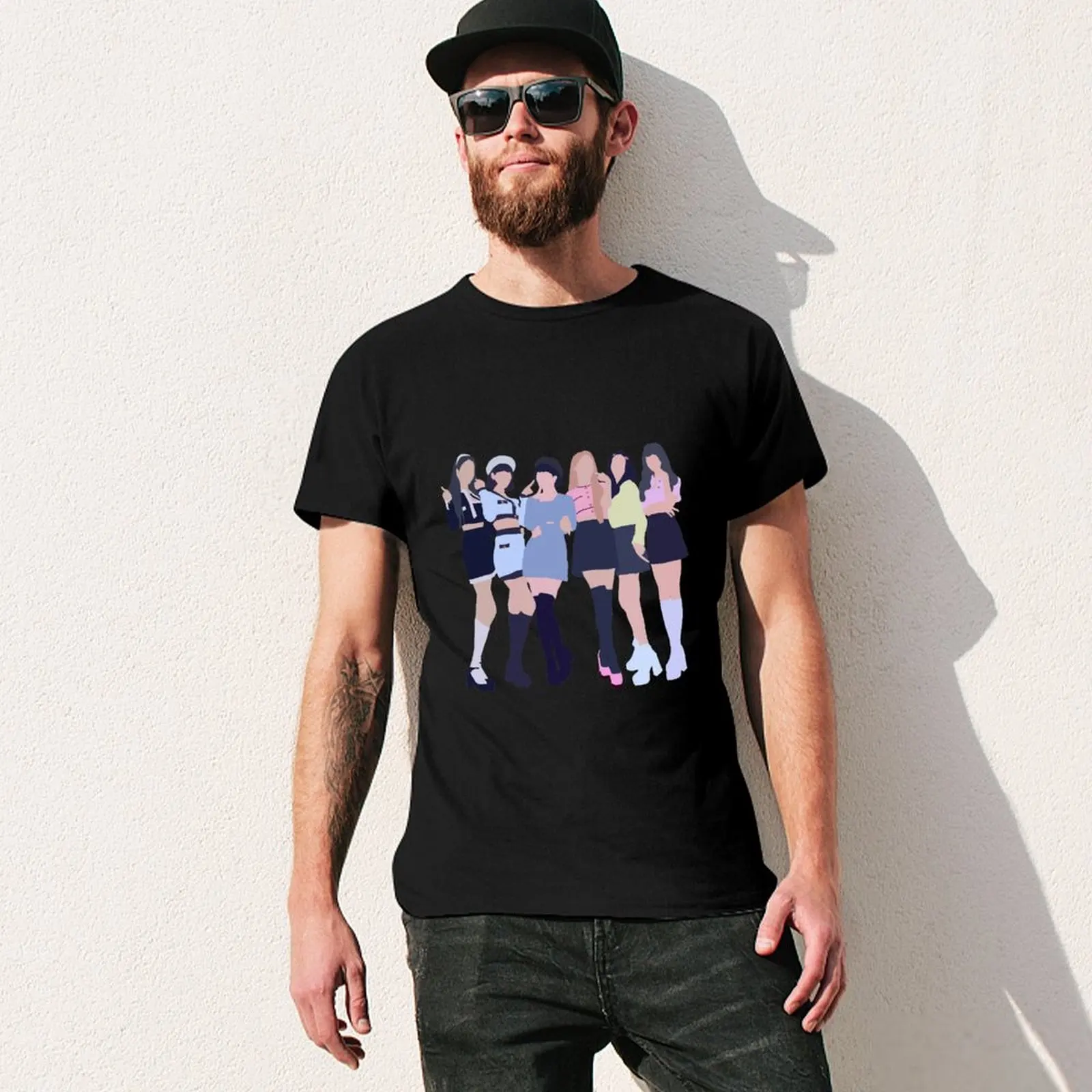 MAGO Gfriend シルエット Tシャツアニメフィギュアプラスサイズの服ヴィンテージグラフィック tシャツ面白いミーム tシャツヴィンテージ tシャツ男性
