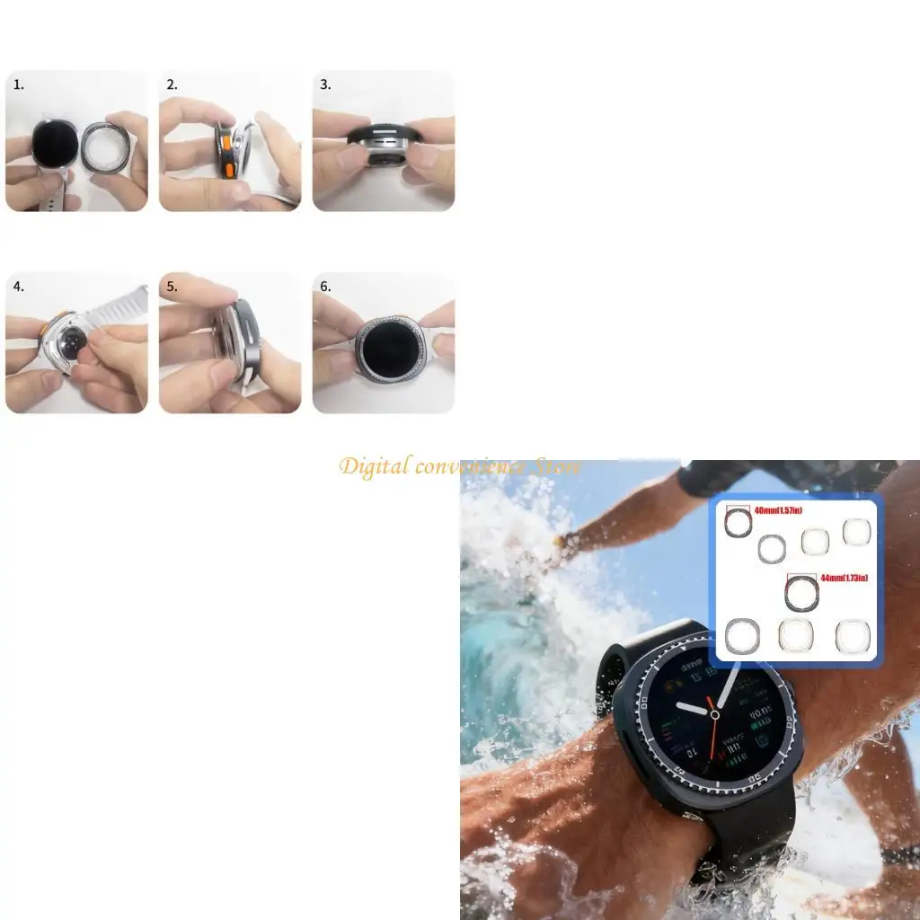 

97QA Heavy Duty Metal Housing Guard For Watch 8 40mm/44mm Scratch Resistant Long Lasting Shield