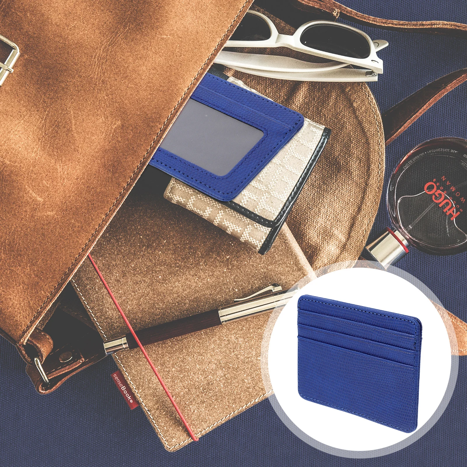 

Pu Lizard Grain Card Holder For Id Credit Business Cards Cover Scratch Protection Secure Fit Office School Travel Use