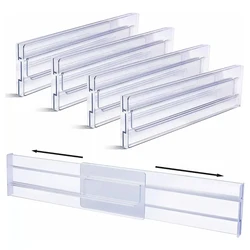 1/2/4/6/8PCS Drawer Wardrobe Dividers Organizers Expandable From Kitchen Drawer Organizer, Clear Plastic Partition Plate Tools