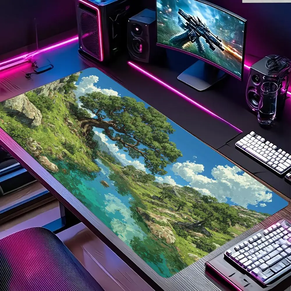 Beautiful Painting Scenery Mouse Pad Laptops Gaming Deskmat  Mousepad Anime Office Carpet Gamer Keyboard Computer mat rubber mat