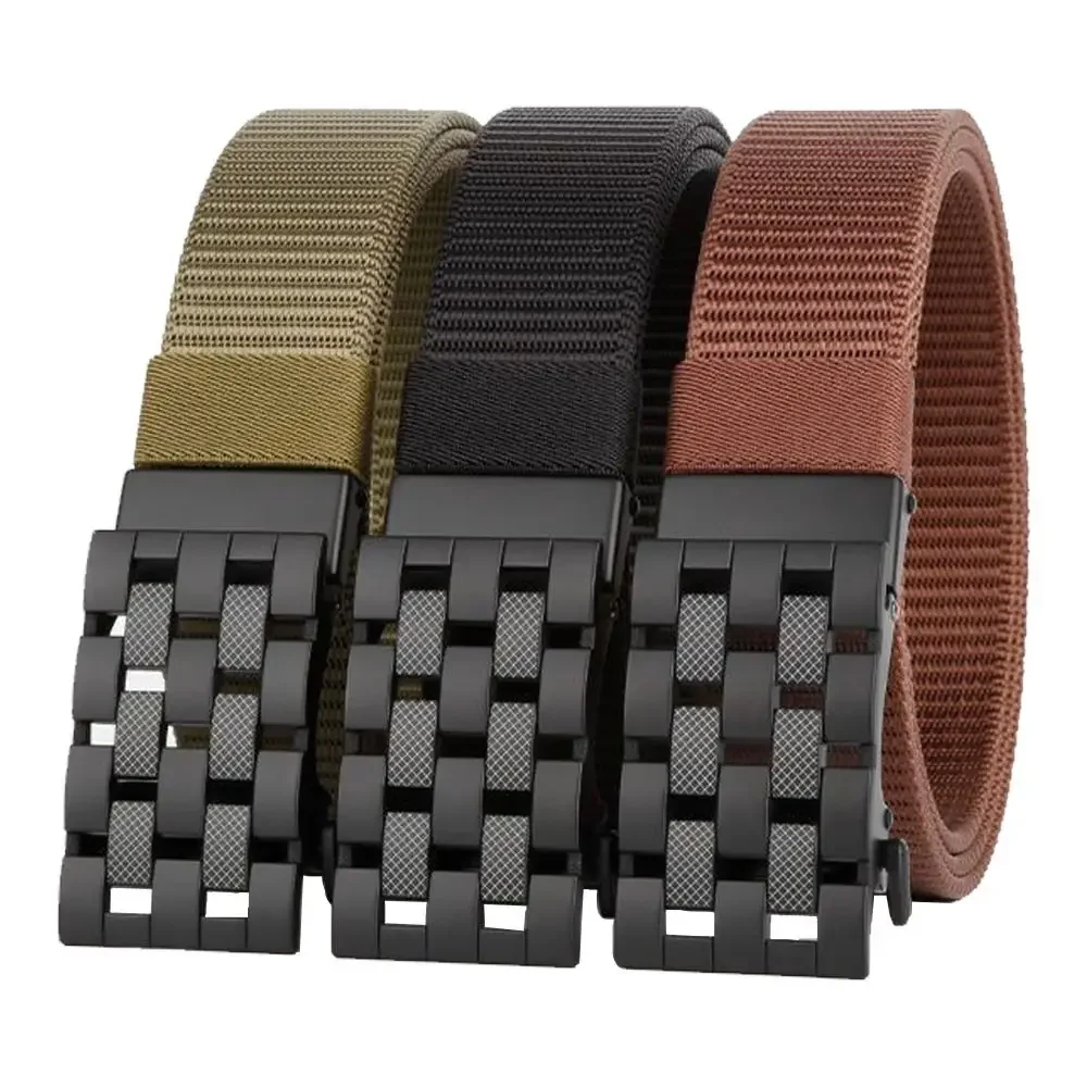 

Trendy Luxury Brand Nylon Belt Golf Sports Business Casual Weave Waist Band Canvas Strap