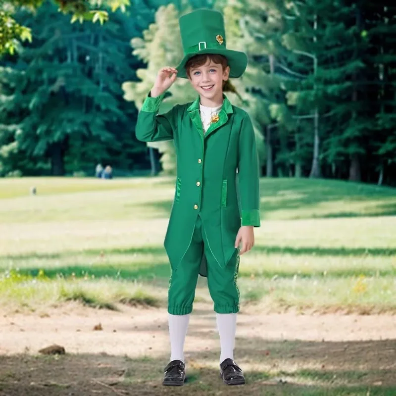 

Kids St. Patrick’s Day Irish Costume – Boys & Girls Traditional Celtic Outfit for Stage Performance & Role Play