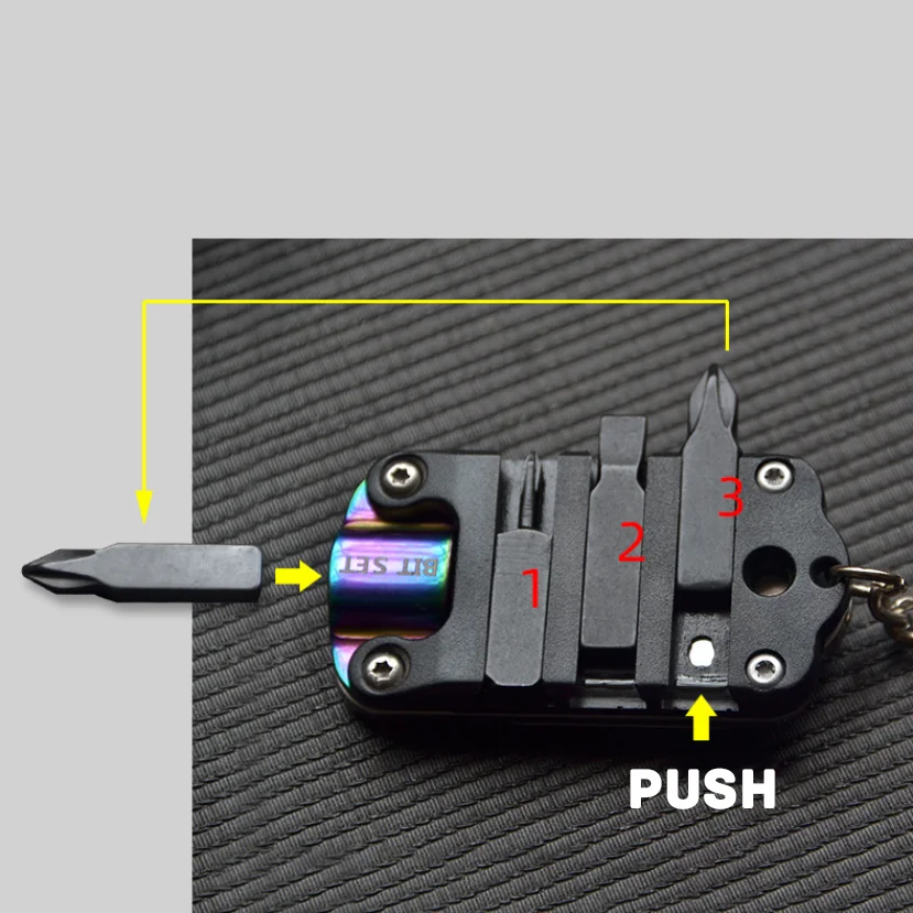 Imagem -02 - Multifuncional Chave de Fenda Pocket Fold Knife Mini Edc Chaveiro Portátil Outdoor Camping Utility Gadget Open Box